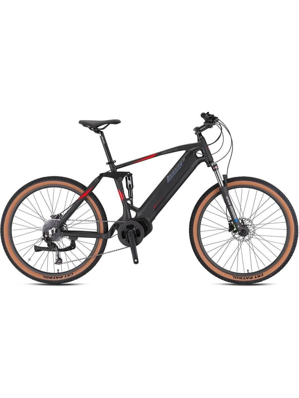 Loop Gravıty - 29 - Mtb 18.5'- 10 Vites - Elektrikli - Mat Siyah-Füme/kırmızı