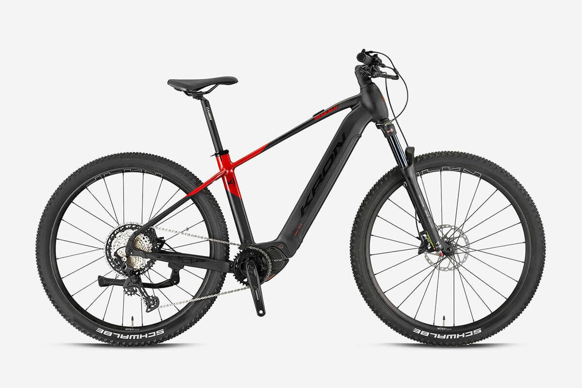 KRON  MAKALU - 29'' - MTB 17' - 12 Vites - Elektrikli - H.Disc - Mat Siyah - Siyah/Kırmızı